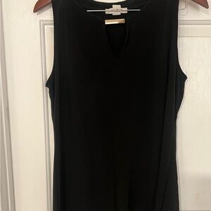 White House Black Market Classic Black Sleeveless Blouse